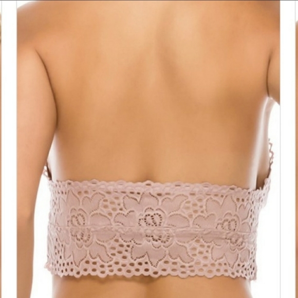 Pink lace Halter Bralette - Picture 3 of 5